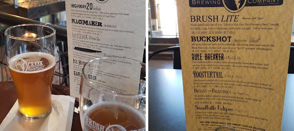 Brush Creek Brewing Company Menu